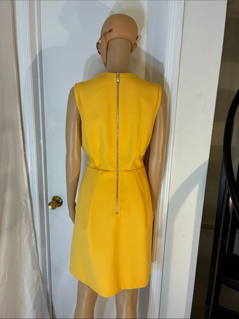 Stunning Like New Louis Vuitton Yellow Sleeveless Pleated Dress